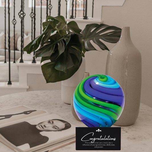 5" Two-Tone Blue & Green Sphere