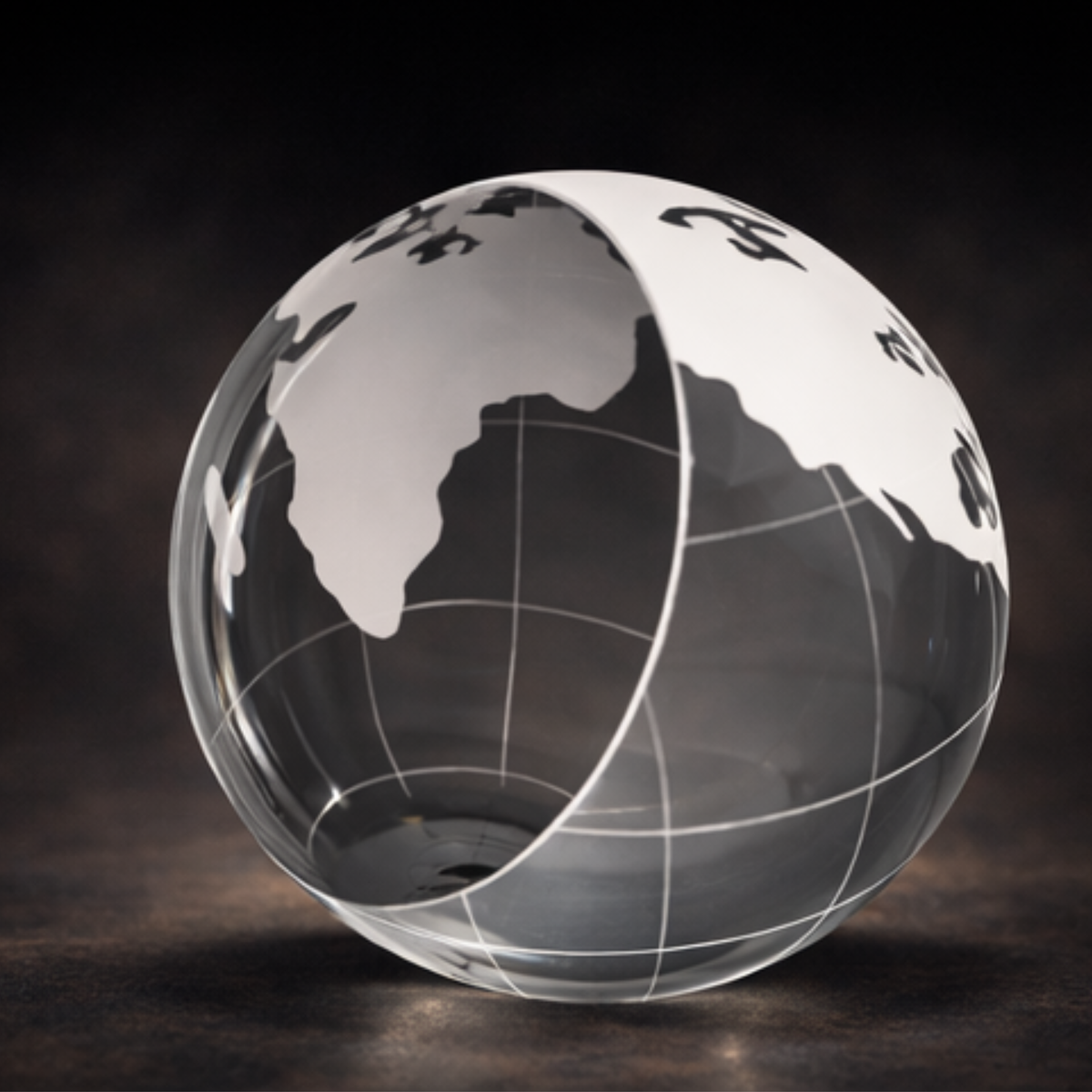 4" Crystal Globe Paperweight