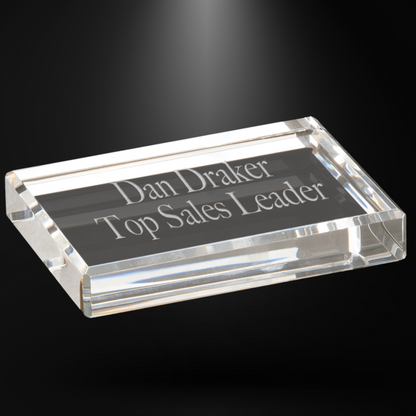 Crystal Clear Rectangle Paperweight