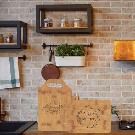 Bamboo Cutting and Serving Board with Handle