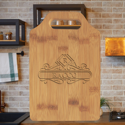 Bamboo Cutting and Serving Board with Handle