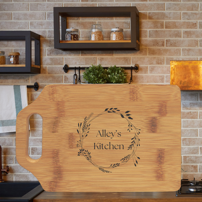 Bamboo Cutting and Serving Board with Handle