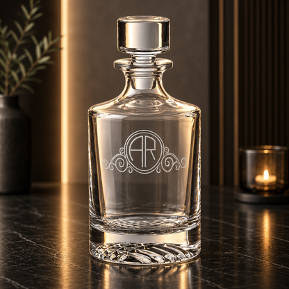 Polar Camel 850 mL Round Glass Decanter