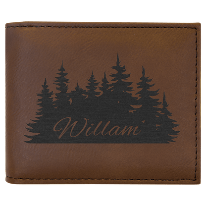 Leatherette Wallet Bi-Fold w/Flip and ID Display