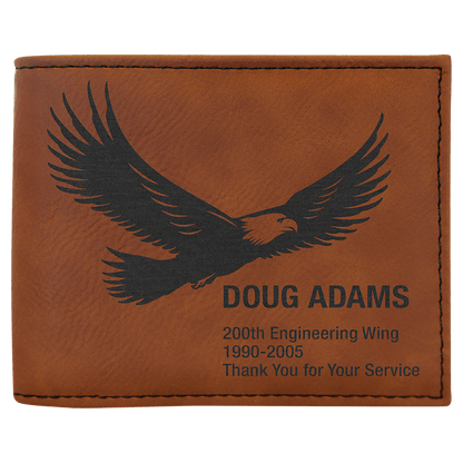 Leatherette Wallet Bi-Fold w/Flip and ID Display