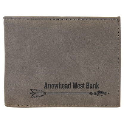 Leatherette Wallet Bi-Fold w/Flip and ID Display
