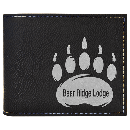Leatherette Wallet Bi-Fold w/Flip and ID Display