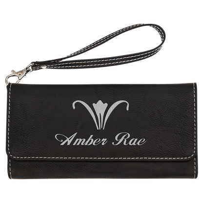Leatherette Rawhide Wallet with Strap