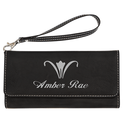 Leatherette Rawhide Wallet with Strap