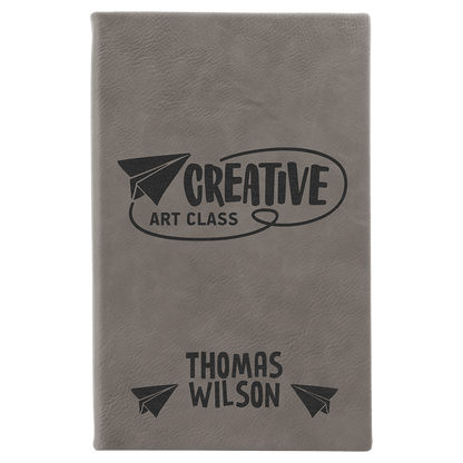 Sketch Book Unlined Notepad with Leatherette Cover  in a variety of Leather Colors