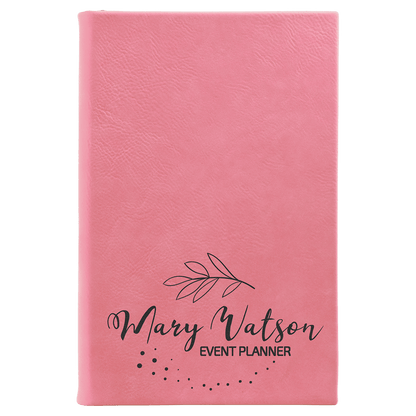 Sketch Book Unlined Notepad with Leatherette Cover  in a variety of Leather Colors