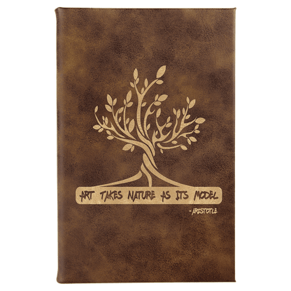 Sketch Book Unlined Notepad with Leatherette Cover  in a variety of Leather Colors