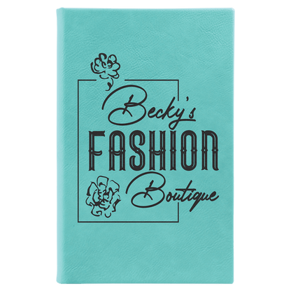 Sketch Book Unlined Notepad with Leatherette Cover  in a variety of Leather Colors
