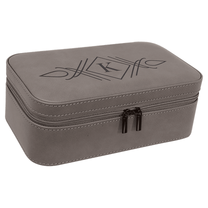 7 1/2" X 4 1/2" Dark Brown Laserable Leatherette Jewelry Box
