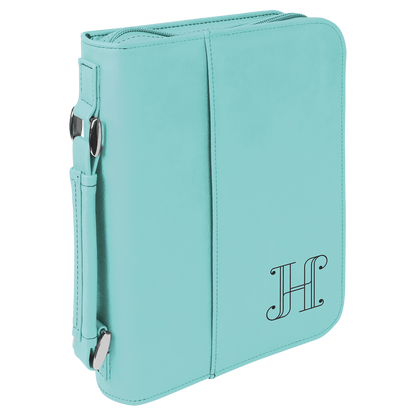 Leatherette Book/Bible Cover with Handle & Zipper 6 3/4" x 9 1/4"