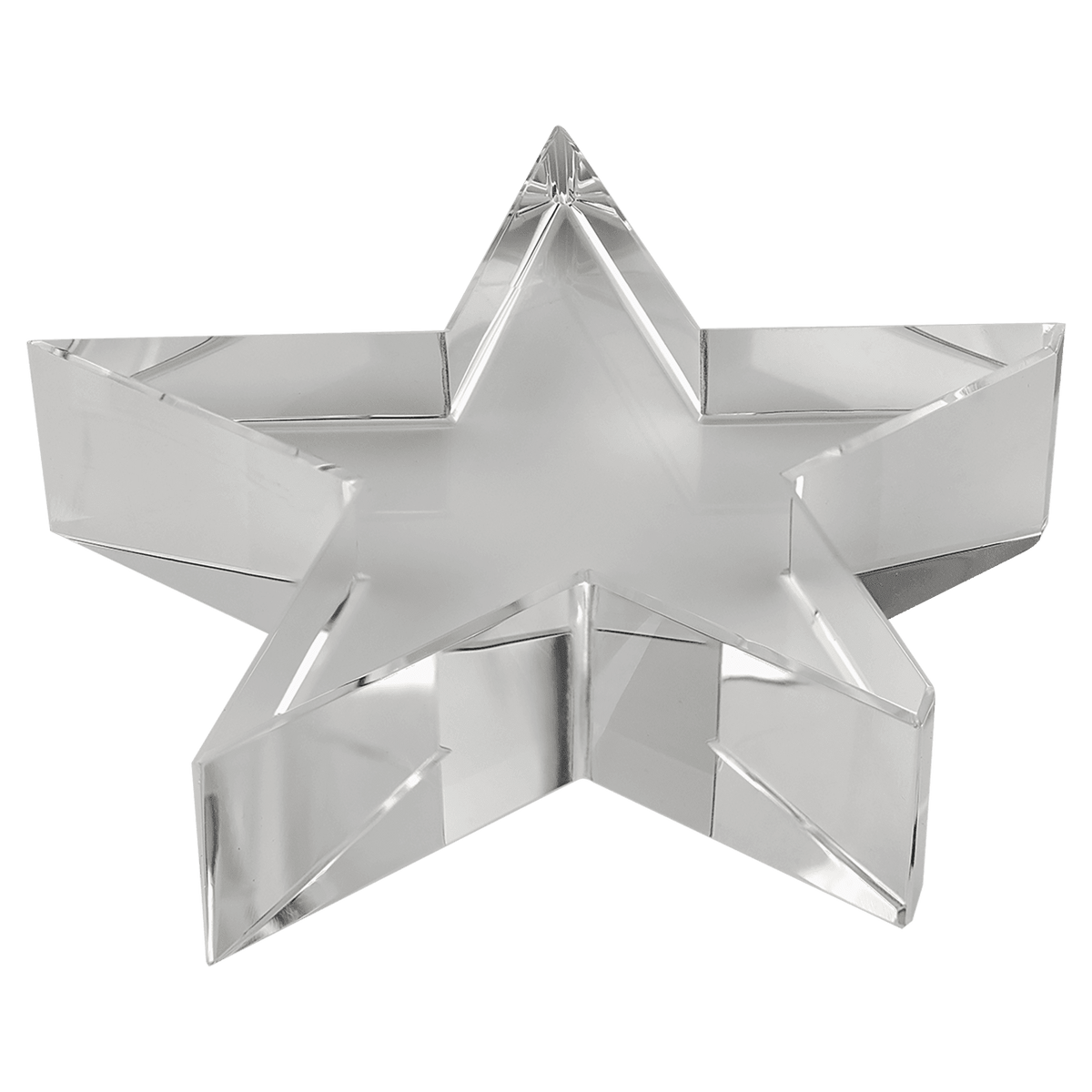 4 1/8" Thick Crystal Star Paperweight