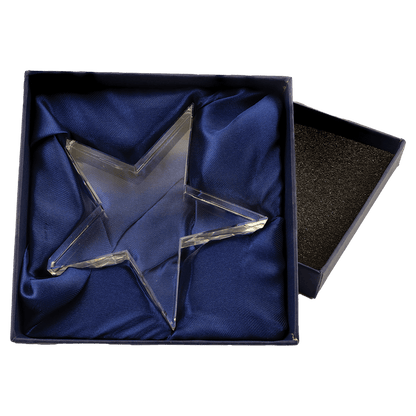 4 1/8" Thick Crystal Star Paperweight