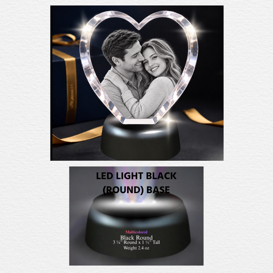 LED LIGHT (Black Round) Base