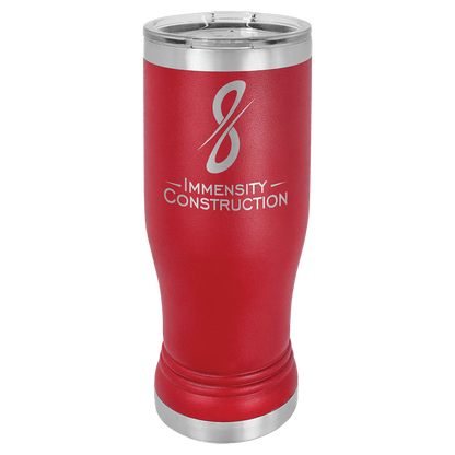 Polar Camel Pilsner Stainless Steel  w/Clear Lid 14 oz.