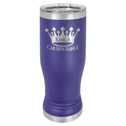 Polar Camel Pilsner Stainless Steel  w/Clear Lid 14 oz.