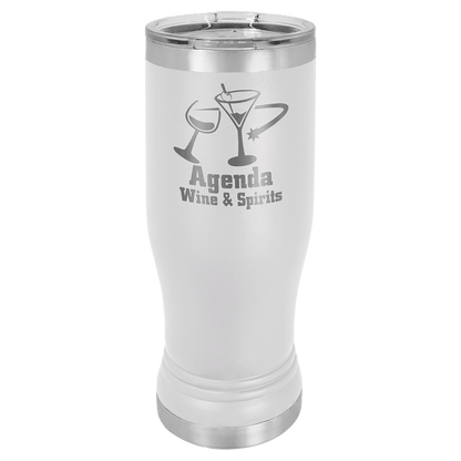 Polar Camel Pilsner Stainless Steel  w/Clear Lid 14 oz.