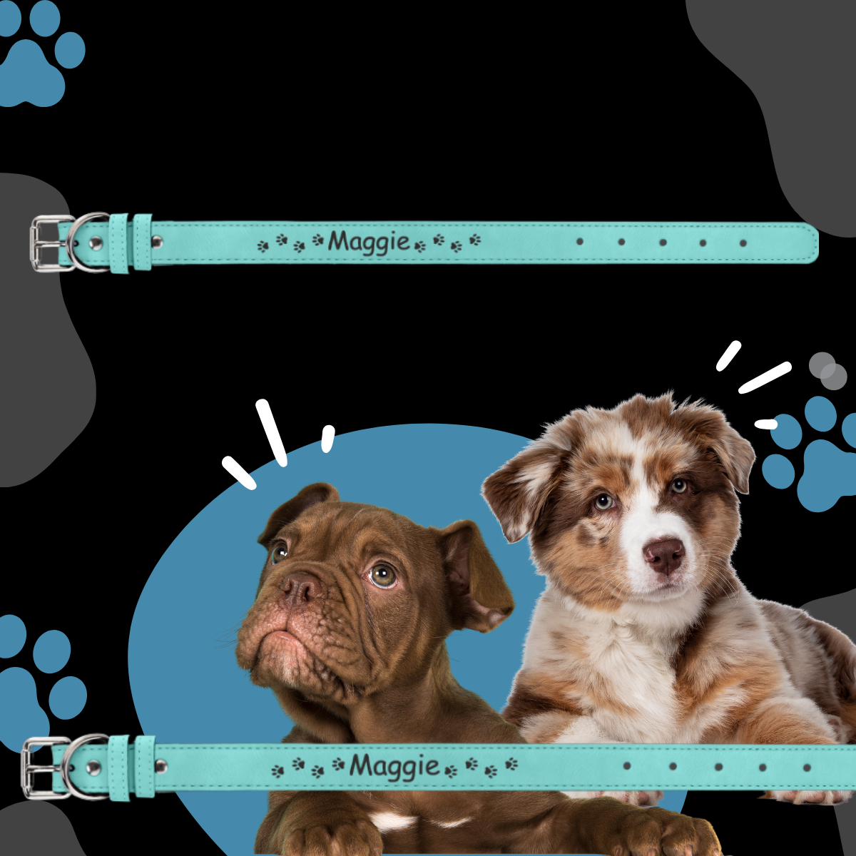 Dog Collar Leatherette Small 15" x 3/4" in variety of colors to choose from
