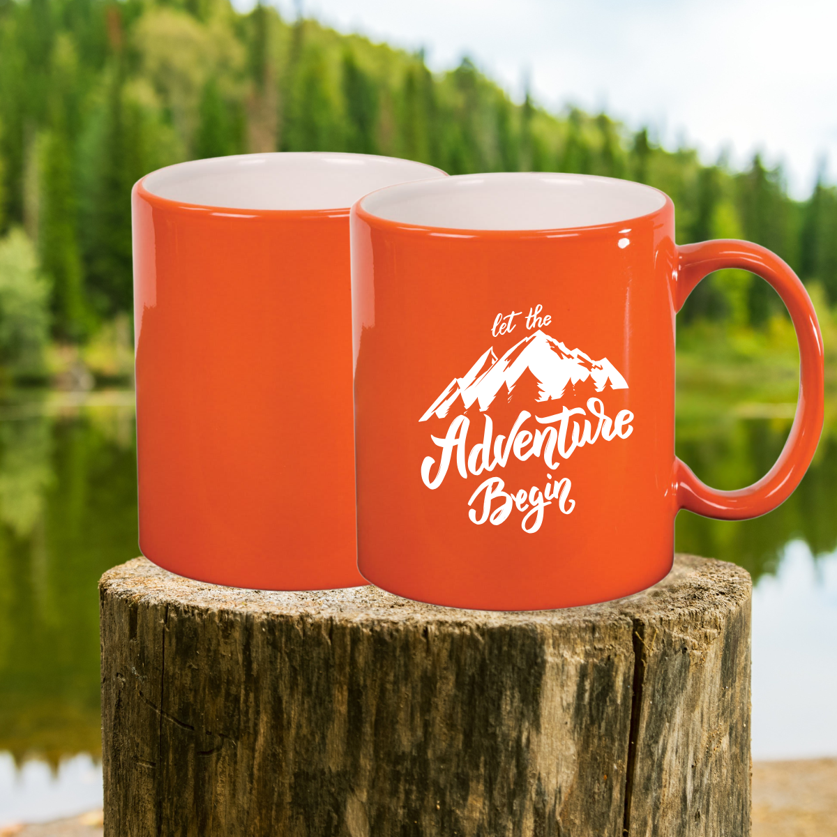 11 oz. Black Ceramic Round LazerMug