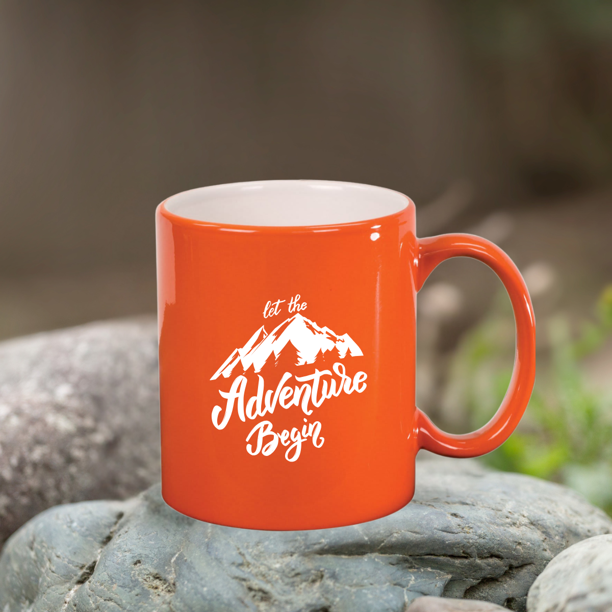11 oz. Black Ceramic Round LazerMug