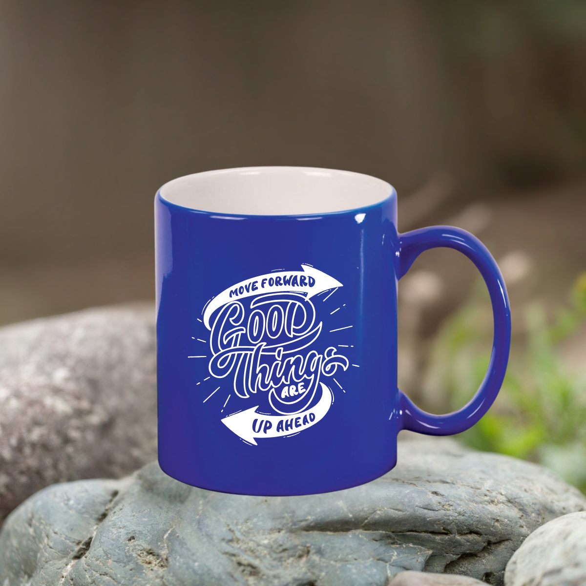 11 oz. Black Ceramic Round LazerMug