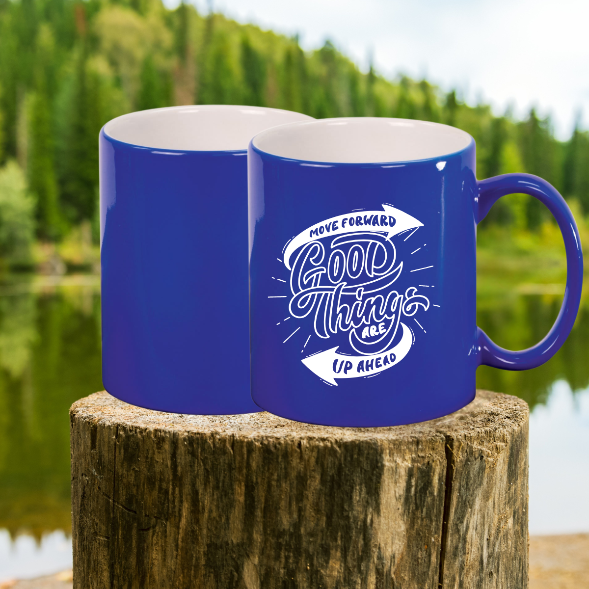 11 oz. Black Ceramic Round LazerMug