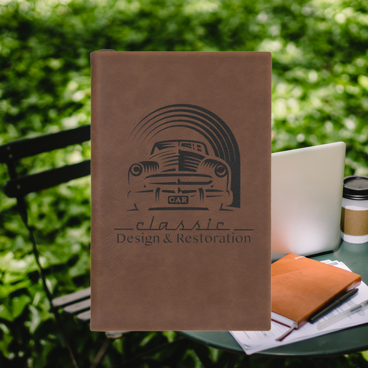 Sketch Book Unlined Notepad with Leatherette Cover  in a variety of Leather Colors