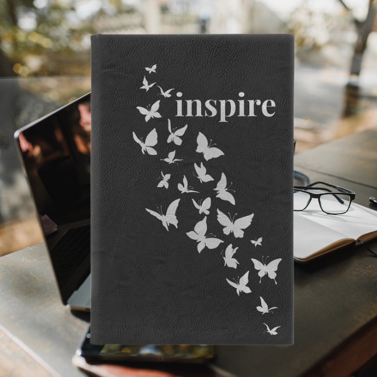 Sketch Book Unlined Notepad with Leatherette Cover  in a variety of Leather Colors