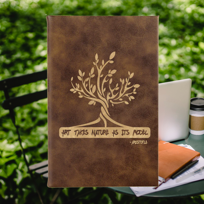 Sketch Book Unlined Notepad with Leatherette Cover  in a variety of Leather Colors