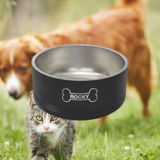 Polar Camel 64 oz. Large Black Pet Bowl