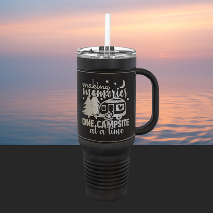 Polar Camel Travel Tumbler Leatherette with Straw included 40 oz