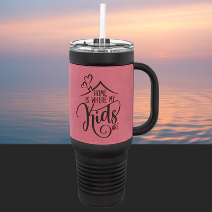 Polar Camel Travel Tumbler Leatherette with Straw included 40 oz