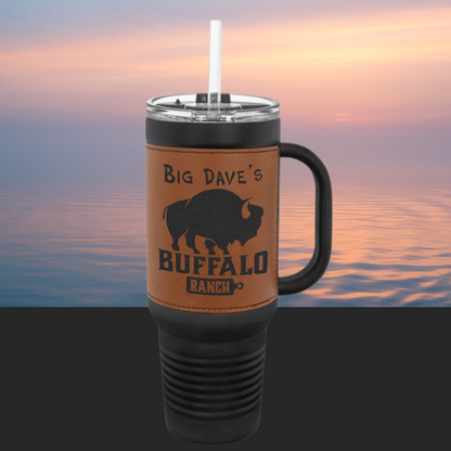 Polar Camel Travel Tumbler Leatherette with Straw included 40 oz