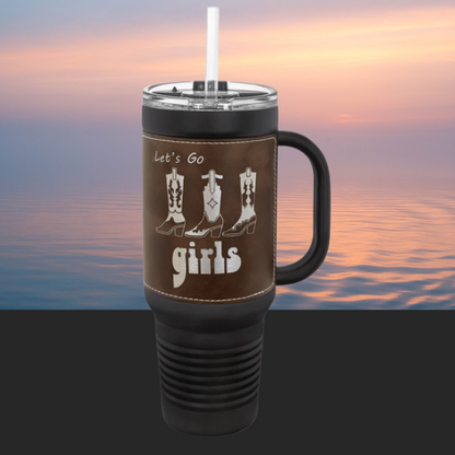 Polar Camel Travel Tumbler Leatherette with Straw included 40 oz