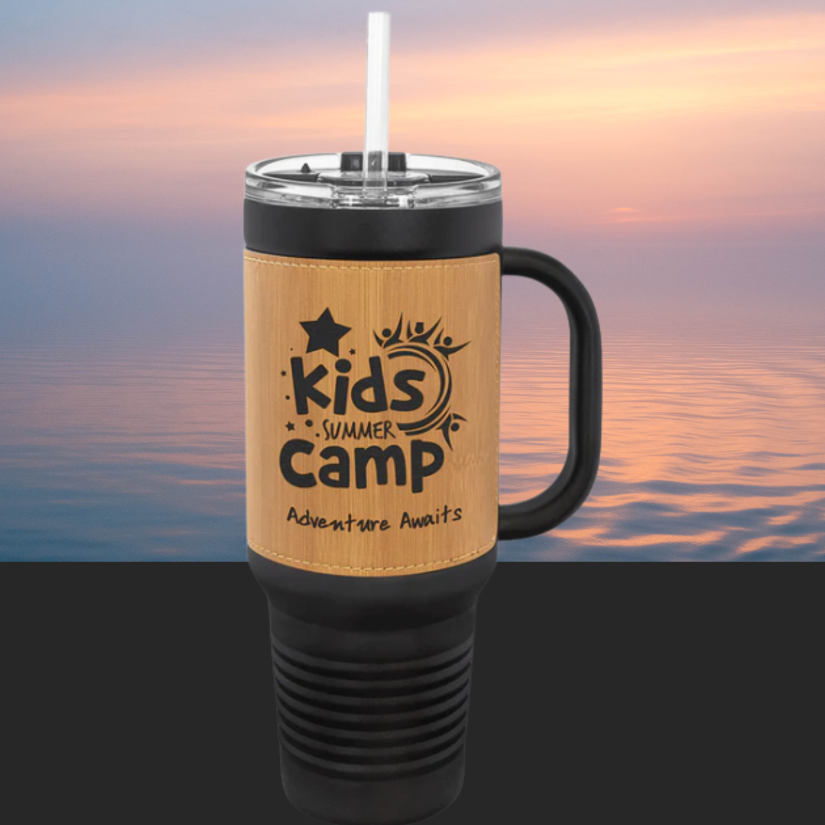 Polar Camel Travel Tumbler Leatherette with Straw included 40 oz