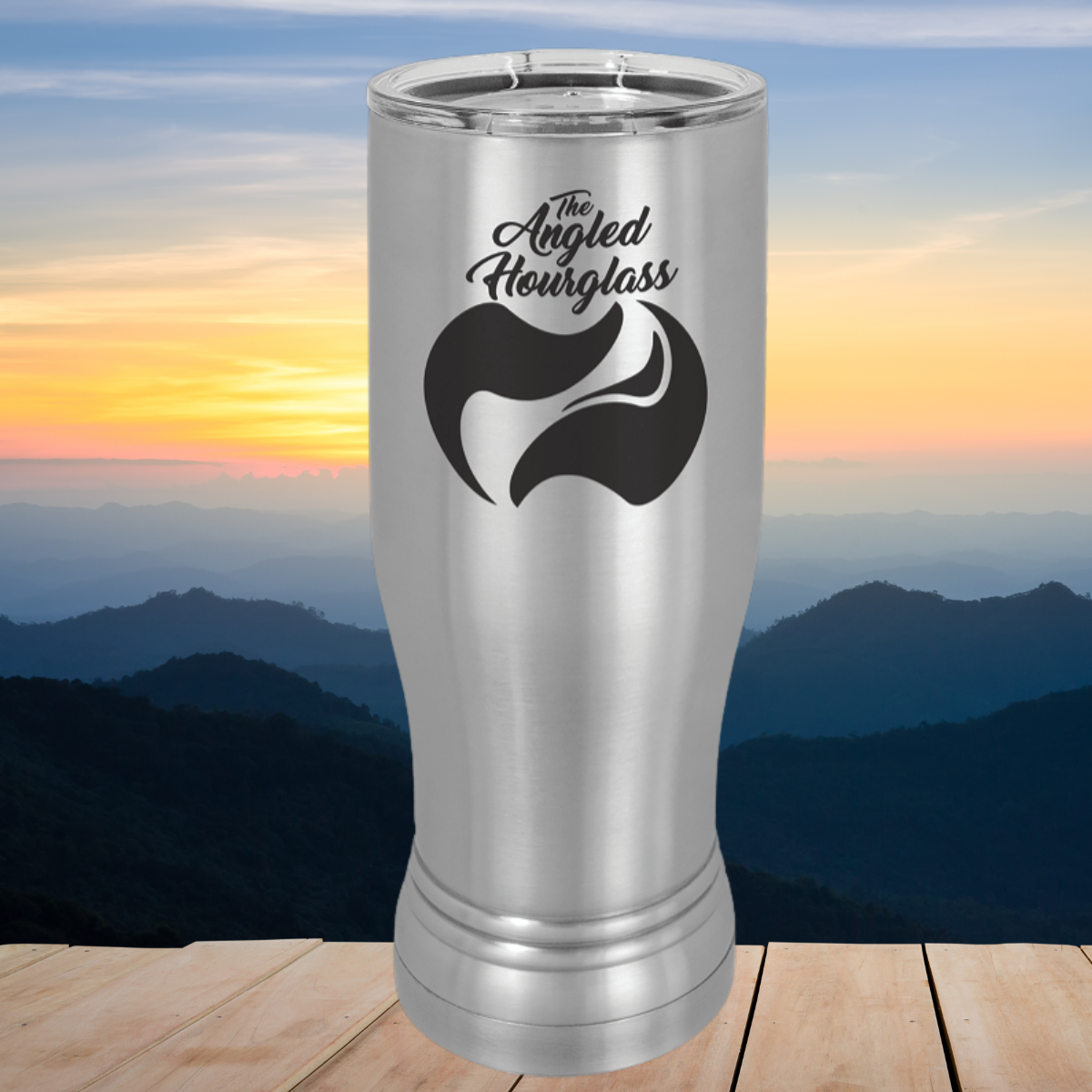 Polar Camel Pilsner Stainless Steel  w/Clear Lid 14 oz.