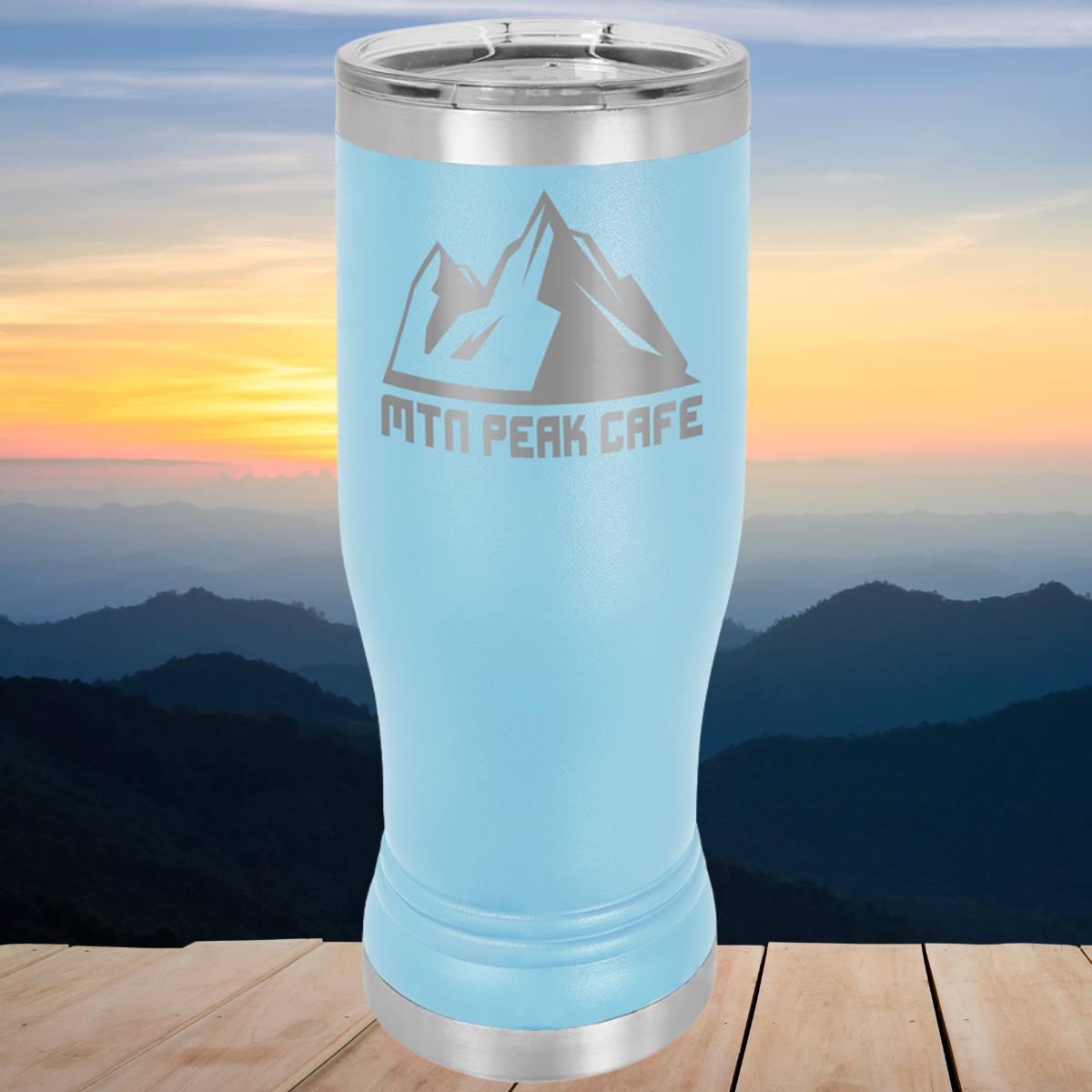 Polar Camel Pilsner Stainless Steel  w/Clear Lid 14 oz.