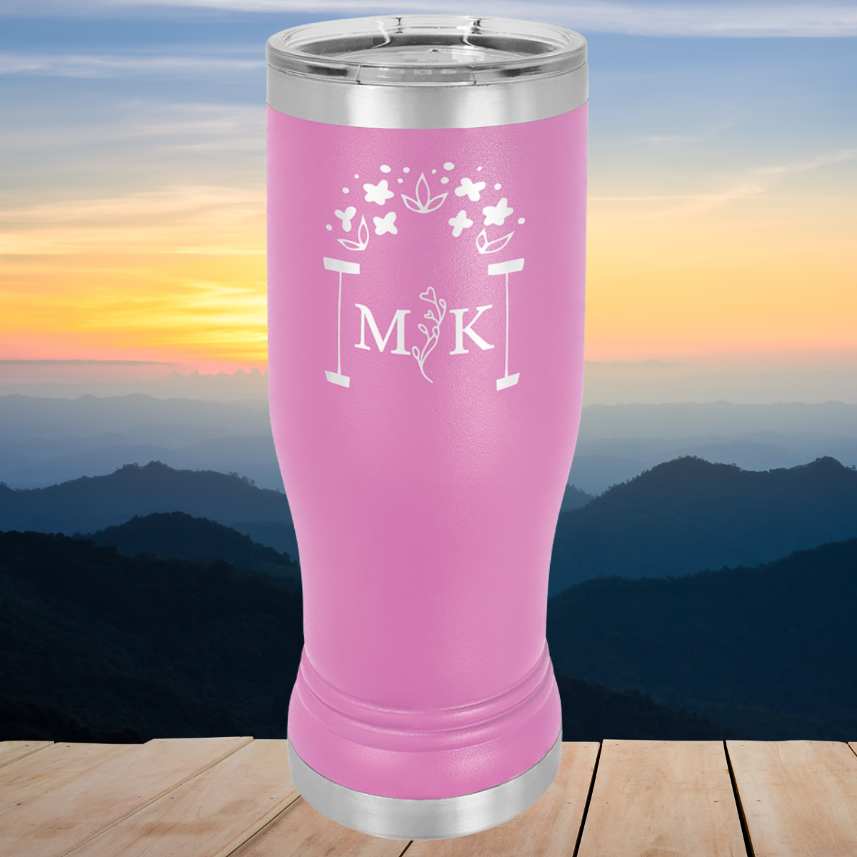 Polar Camel Pilsner Stainless Steel  w/Clear Lid 14 oz.