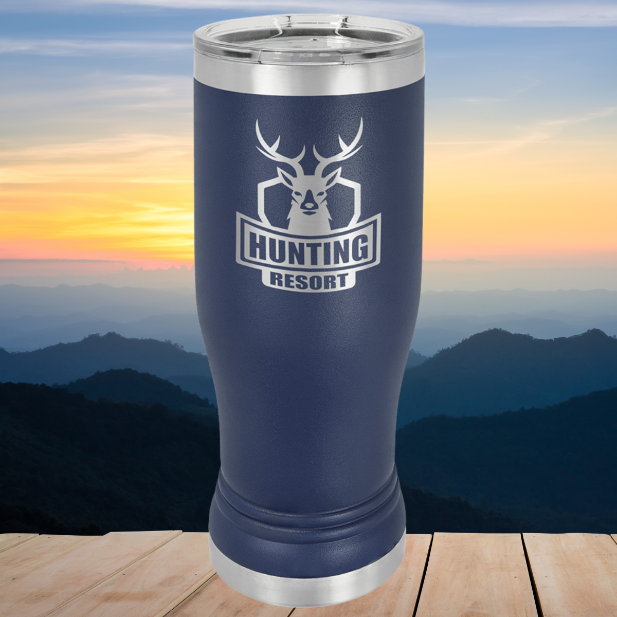 Polar Camel Pilsner Stainless Steel  w/Clear Lid 14 oz.