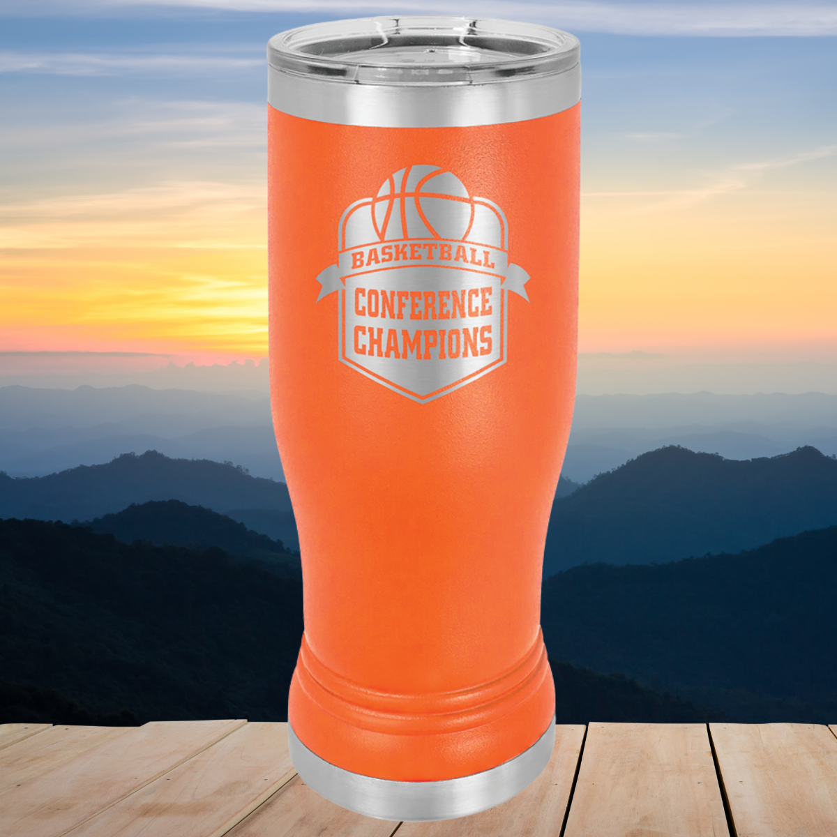 Polar Camel Pilsner Stainless Steel  w/Clear Lid 14 oz.