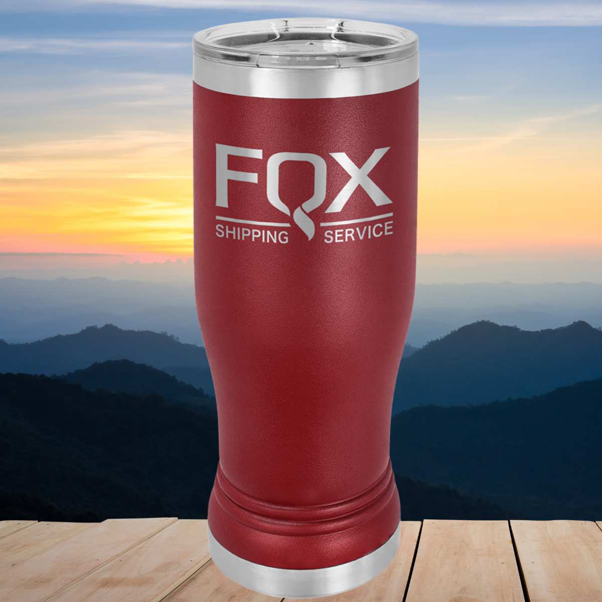 Polar Camel Pilsner Stainless Steel  w/Clear Lid 14 oz.