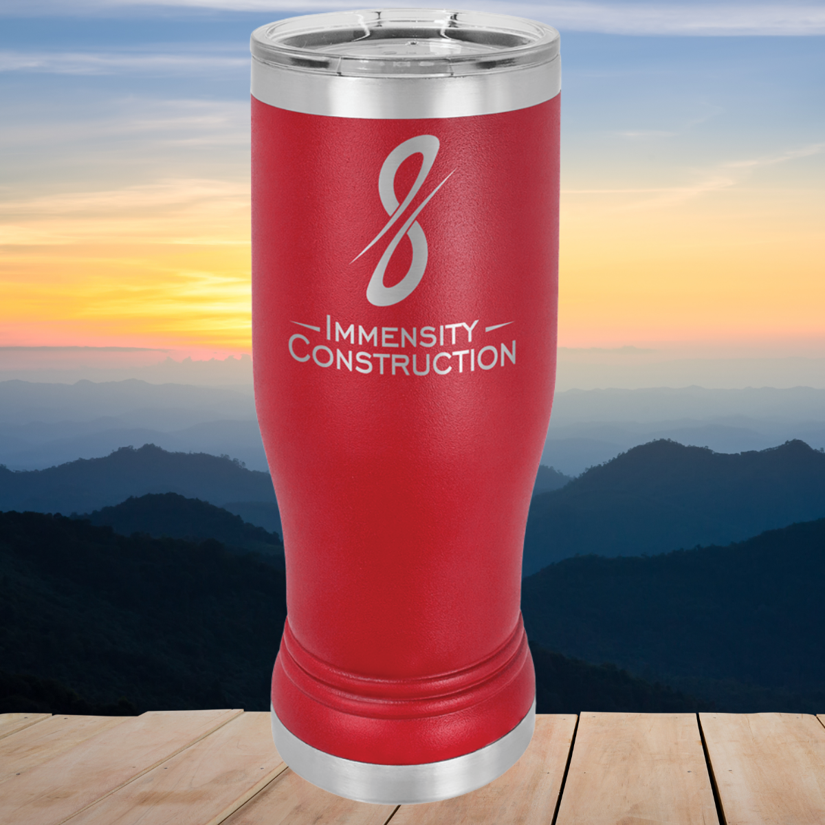 Polar Camel Pilsner Stainless Steel  w/Clear Lid 14 oz.