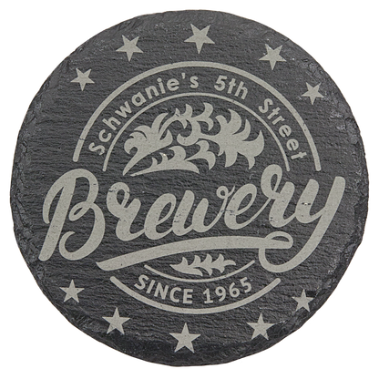 4" Round Slate Coaster