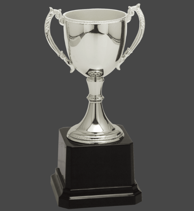 6 3/4" Silver Completed Zinc Cup Trophy