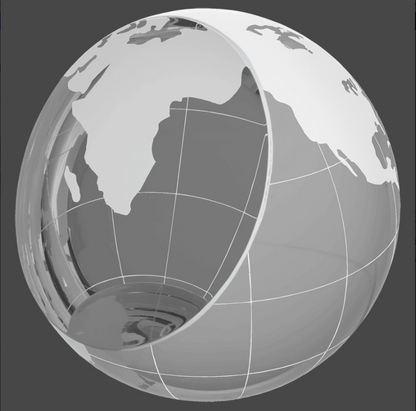 4" Crystal Globe Paperweight