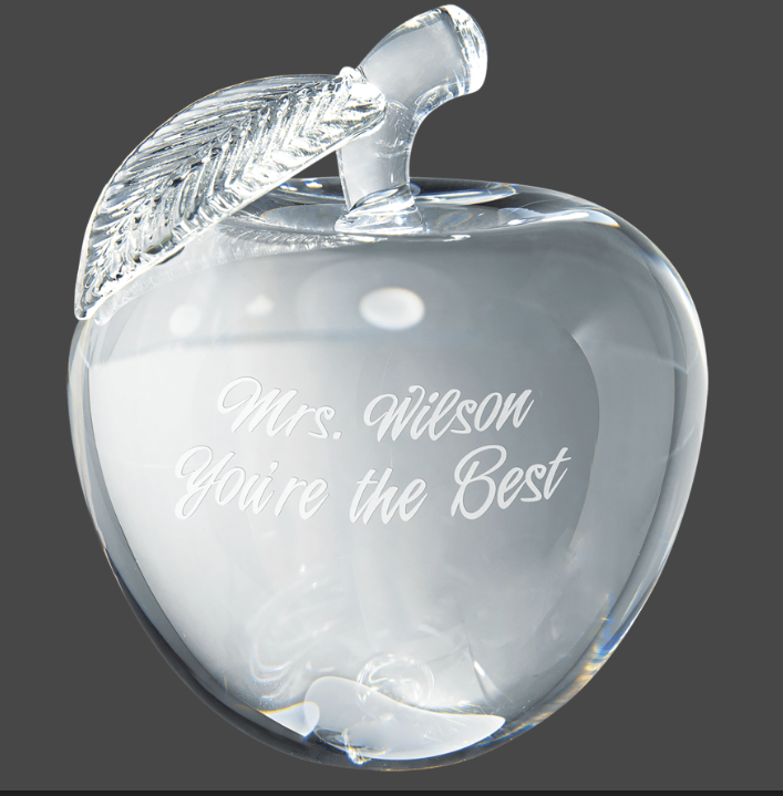 4" Crystal 3D Apple